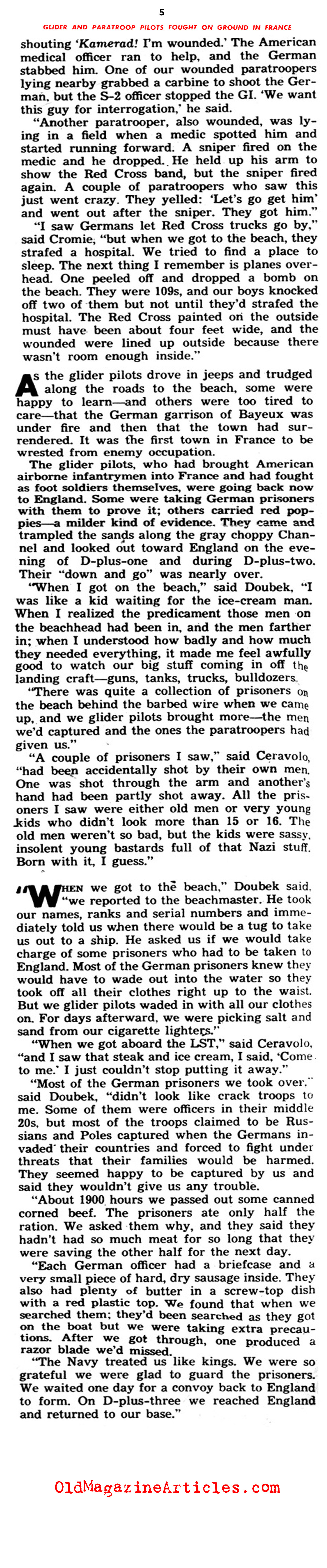 Four Glider Pilots on D-Day (Yank Magazine, 1944)